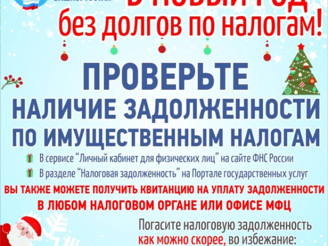 В новый год без долгов по налогам!